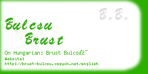 bulcsu brust business card
